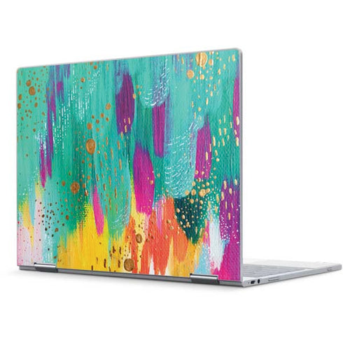 Etta Vee Turquoise Brush Stroke Pixelbook Skin